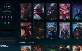 CONTA - PLATINA 4 - 110 CHAMPIONS - 112 SKINS