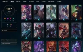 Conta mestre lol 187 skins todos os champs