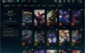 Conta ouro 1 com 25 skins e 71 champs
