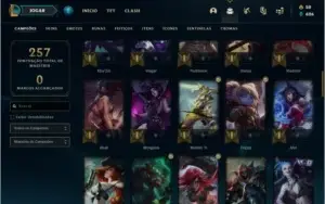 Conta ouro 1 com 25 skins e 71 champs