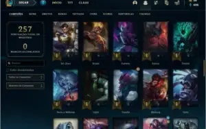 Conta ouro 1 com 25 skins e 71 champs