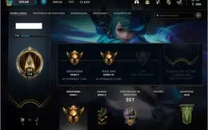Conta ouro 1 com 25 skins e 71 champs