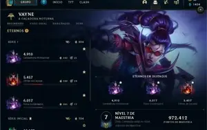 CONTA DE LOL - BONS ESPOLIOS - SKIN PRESTIGIO - GOLD IV
