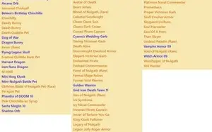 Conta AQW 2008, quase todos os rares de 2009 do Nulgath!