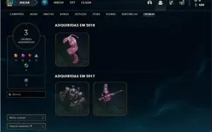 Conta bronze 2 com 107 Champs e 59 Skins