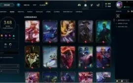 Conta lol Todos os campeões, 348 Skins email não confirmado