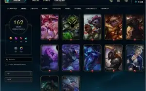 vendo conta lol com 2 skins MITICAS, 162 totais, Diamante 5