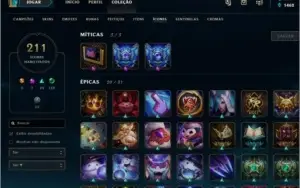 vendo conta lol com 2 skins MITICAS, 162 totais, Diamante 5