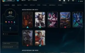 Conta LoL lv104 64 Campões 40 Skins 3k Essência Laranja