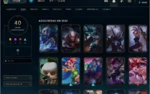 Conta LoL lv104 64 Campões 40 Skins 3k Essência Laranja