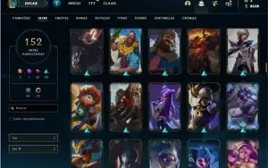 Conta ouro 2 com 140 Champs e 152 Skins ( 500k de Shaco )