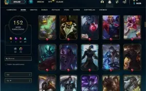 Conta ouro 2 com 140 Champs e 152 Skins ( 500k de Shaco )
