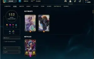 Conta ouro 2 com 140 Champs e 152 Skins ( 500k de Shaco )