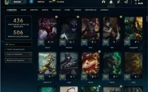 Conta ouro 2 com 140 Champs e 152 Skins ( 500k de Shaco )