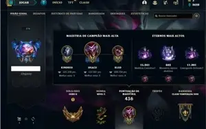 Conta ouro 2 com 140 Champs e 152 Skins ( 500k de Shaco )