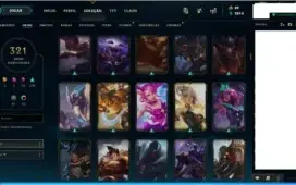 Vendo conta de League of Legends Unranked com 321 skins.