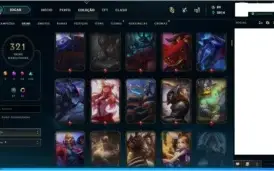 Vendo conta de League of Legends Unranked com 321 skins.