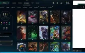 Vendo conta de League of Legends Unranked com 321 skins.