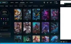 Vendo conta de League of Legends Unranked com 321 skins.