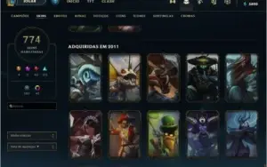 CONTA LEAGUE OF LEGENDS-CONTA SEASON 1-LVL 137-774 SKINS++++