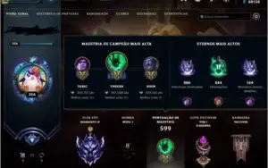 Conta LOL 159 skins/Platina 3 solo/flex diamante 4/TFT gold