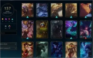 Conta LOL 159 skins/Platina 3 solo/flex diamante 4/TFT gold