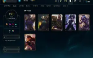 Conta Unranked com TODOS os champs e 190 Skins + Kayle Juiza