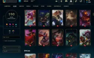 Conta Unranked com TODOS os champs e 190 Skins + Kayle Juiza