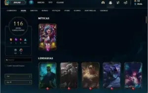 VENDO CONTA LOL, UNRANKED Ex-Diamante IV, 116 skins