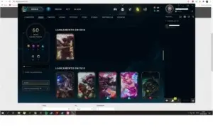Conta top, foi gasto nela 648 reais, 85 campeões 60 skins.