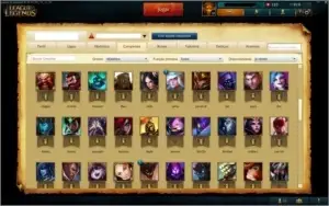 Conta 105 skins, ouro IV 115 champions