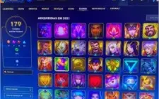 Conta League Of Legends Level 250 e 823 skins+ Plat 3