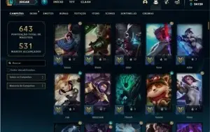 Conta Prata 1 com 155 Champs e 133 Skins