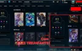 Acc LoL 2012 NV.271 c/ Ryze Triunf.+83 Skins+Espólios+BRINDE