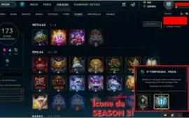 Acc LoL 2012 NV.271 c/ Ryze Triunf.+83 Skins+Espólios+BRINDE