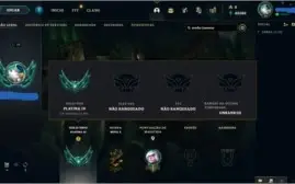 Conta Platina 70% winrate MMR boostado caindo com d1 (LOL)