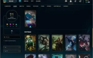 Conta prata 2 com 58 champs e 21 skins