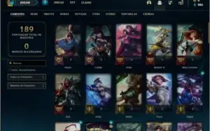 Conta prata 2 com 58 champs e 21 skins