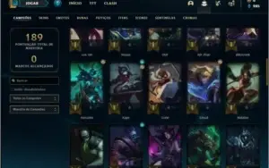 Conta prata 2 com 58 champs e 21 skins