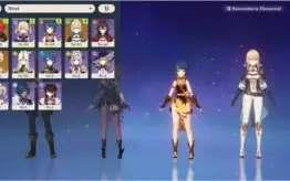 contas do genshin com diluc c1+jean e a outra com venti c1
