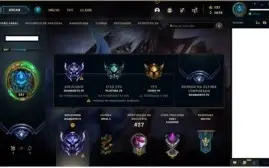 Conta lol lvl 222 com 245 skins
