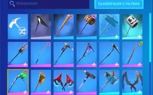 Conta de Fortnite Com muitas Skins e picaretas Raras.
