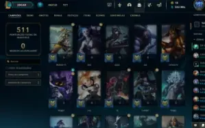 Conta lol lvl 702, 242 skins, esmerald 2, 333 MIL essências 