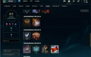 Conta Bronze 4 com 50 Champs e 15 Skins (Criada em 2013)