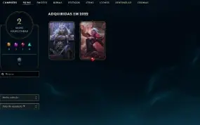 conta unranked com skin lendária