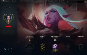 conta unranked com skin lendária