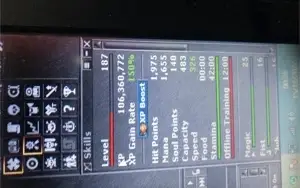 Vendo char Tíbia Global lvl 187 RP Serv Peloria