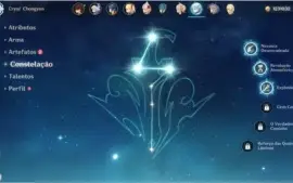 Conta genshin Ar37 Hutao + Qiqi + arco de amos