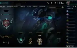 Conta League of Legends Platina 3  tds came 126skins