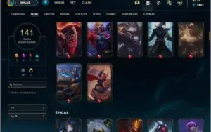 Conta prata 4 MAIN ADC com TODOS os champs e 141 skins